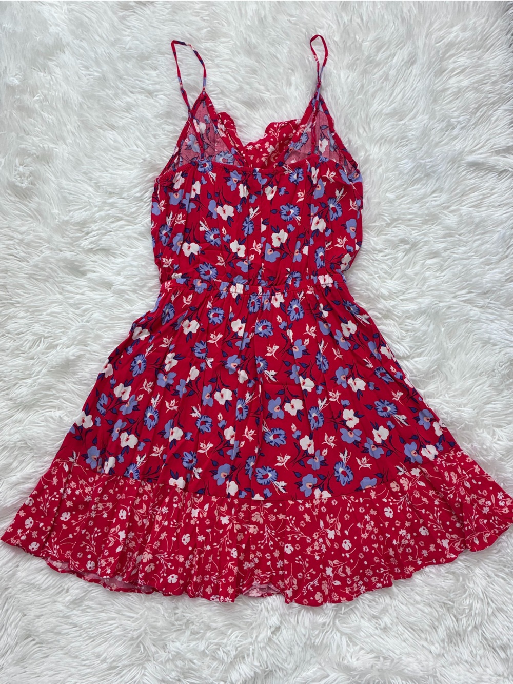 Express Red Floral Mini Dress - Picture 3 of 3